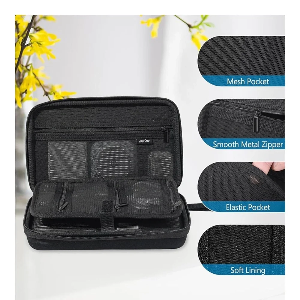 📦 For Sale: ProCase Hard Electronic Travel Organizer - Black